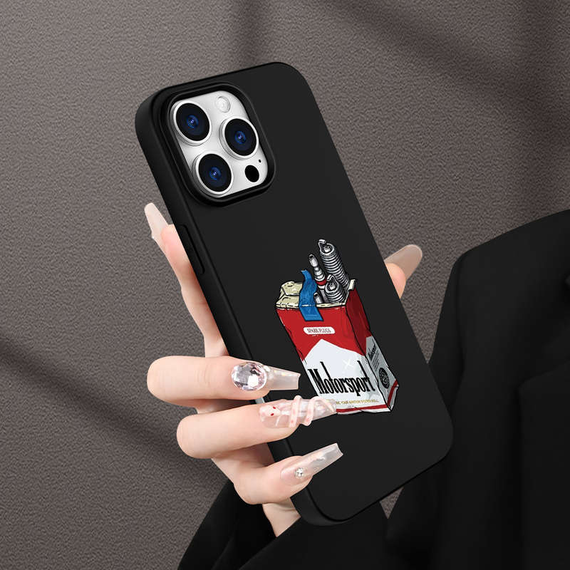 1Pc Black For iPhone XR Motorsport Themed Phone Case