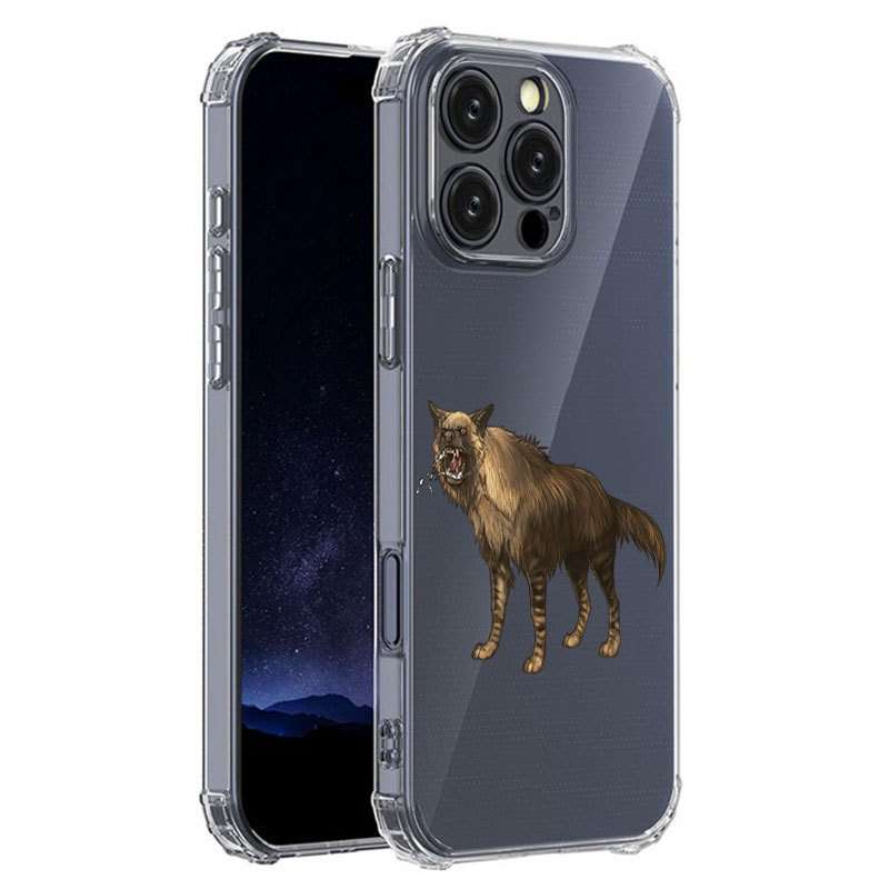 1Pc Transparent For iPhone X XS African Wild Dog Phone Case