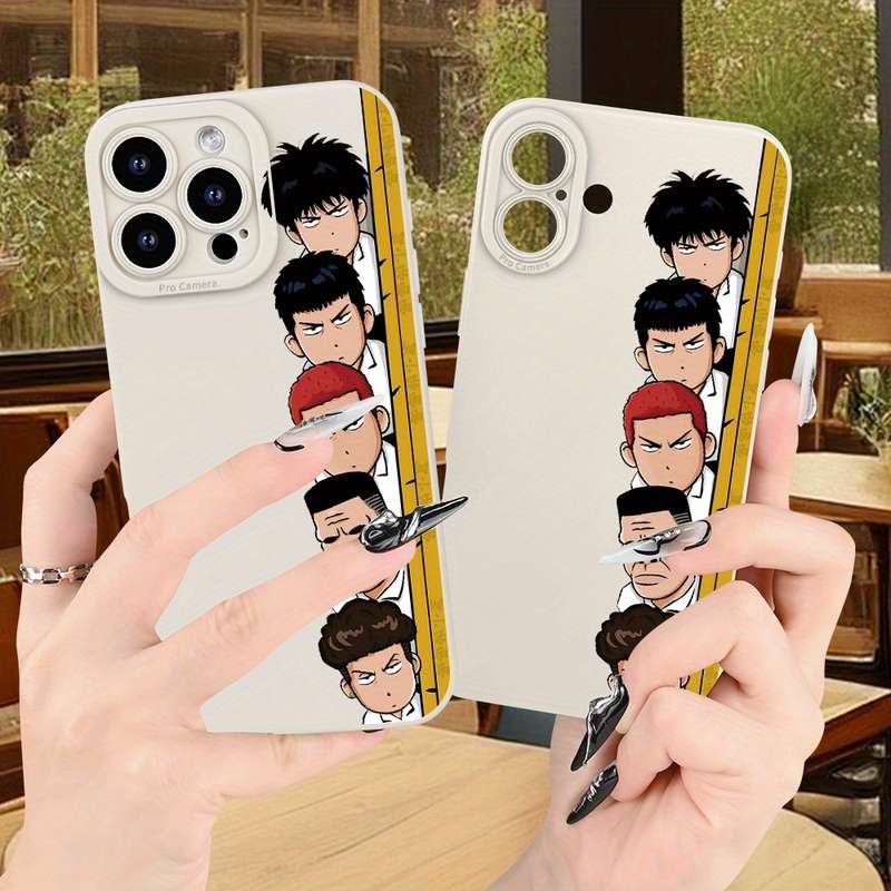 1Pc Beige For iPhone XS Anime Cartoon Character Phone Case