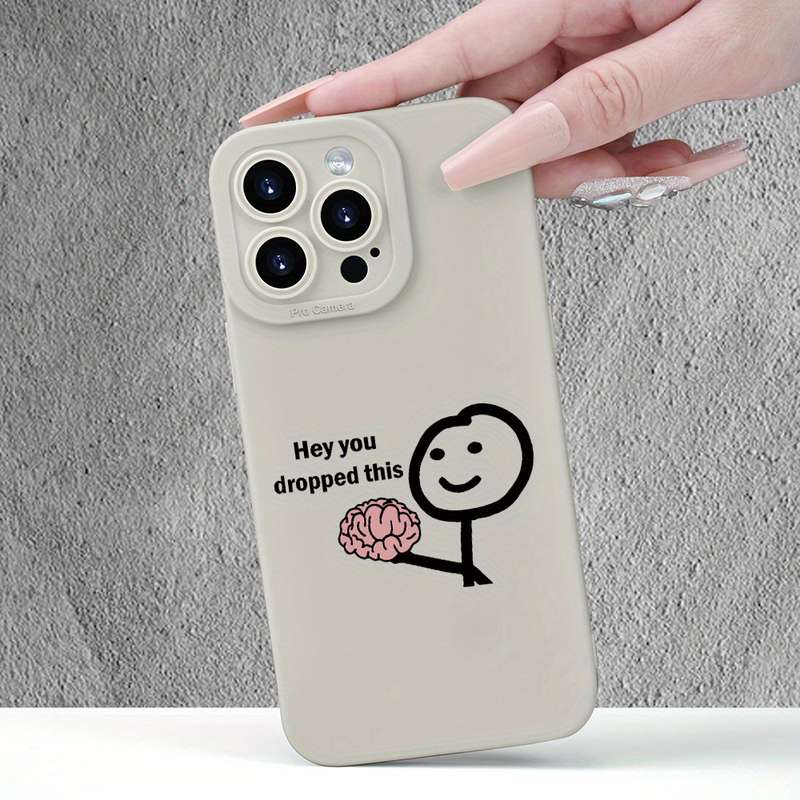 1Pc White For iPhone 13 Black And White Pattern Couple Phone Case