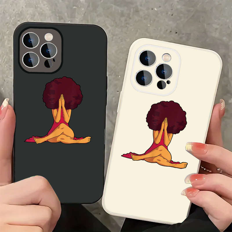 1Pc Ivory White For iPhone 14 Plus Hidden Emotions Pattern Phone Case