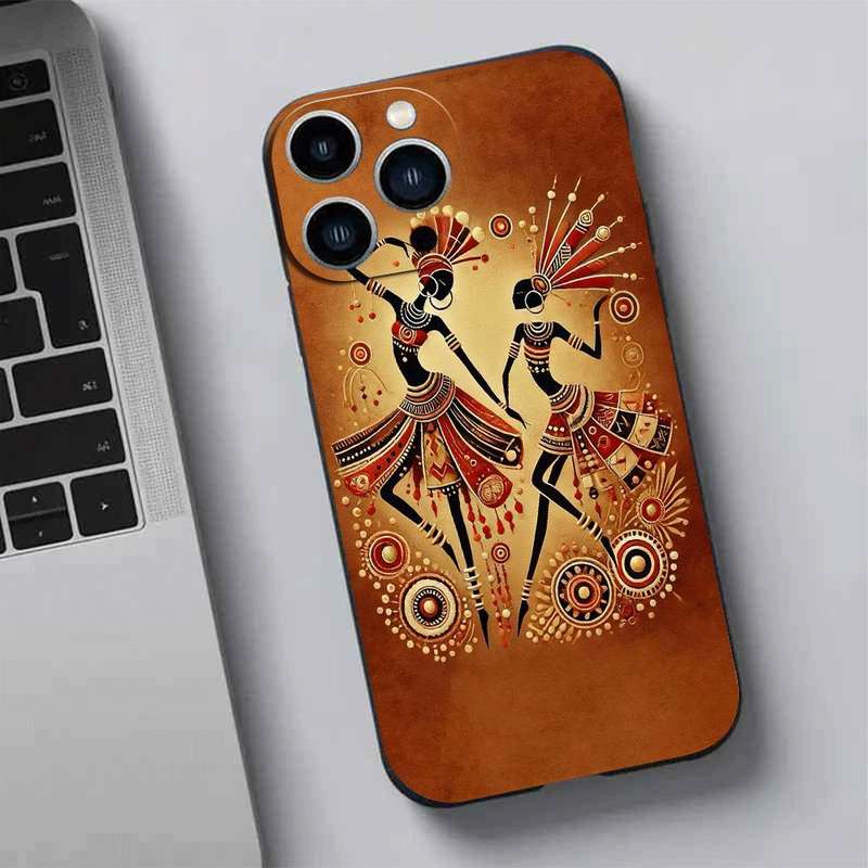 1Pc Black For iPhone 16 Pro Max African Beauty Phone Case