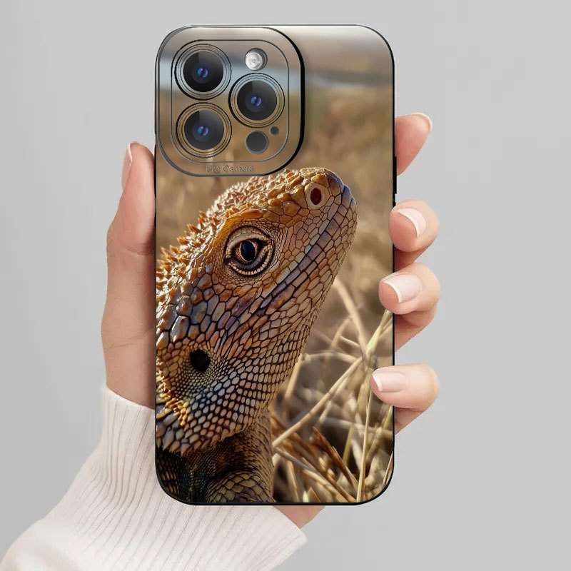 1Pc Black For iPhone XR African Spiny Lizard Phone Case