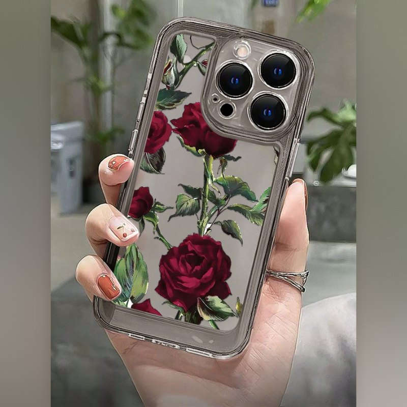 1Pc Transparent Black For iPhone 13 Phone Case Phone Cover