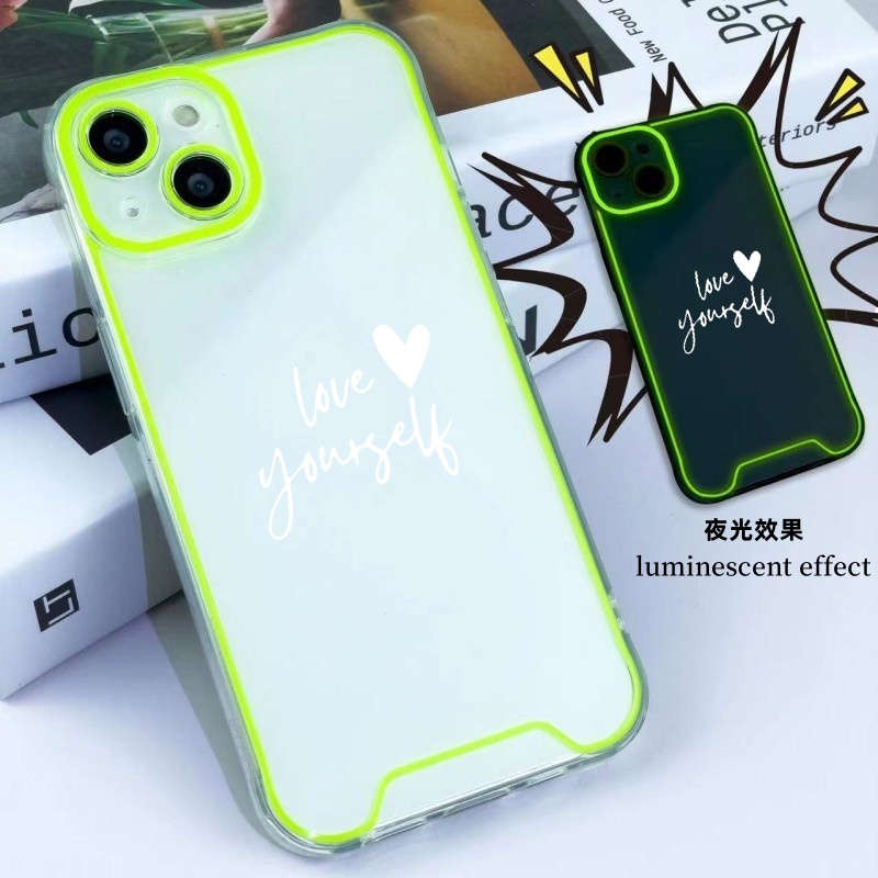 1Pc Blue For iPhone 15 Plus Always Love Yourself Phone Case
