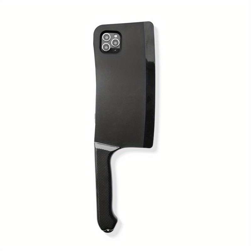1Pc Silvery For iPhone 14 Plus Toy Kitchen Knife Phone Case
