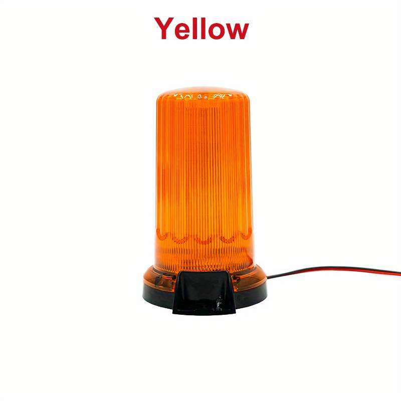 1pc Yellow Magnetic Beacon Light 12V-24V Flashing Amber Emergency Light for Cars and