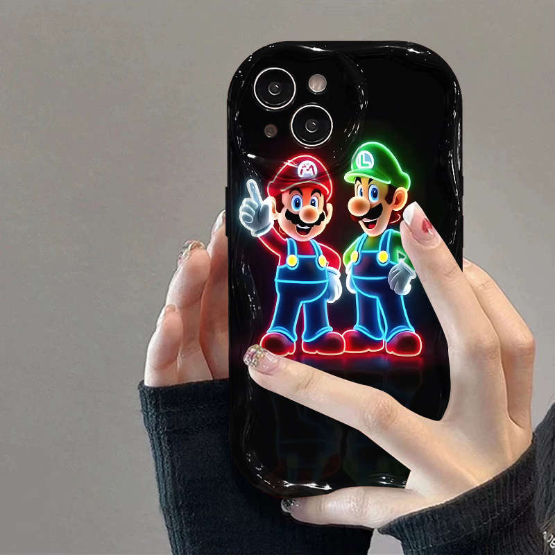 1Pc Mixed Color For iPhone 16 Mario Luigi Phone Case
