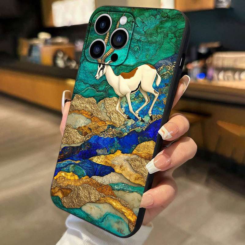 1Pc Black For iPhone XS Max South African Springbok Leap Phone Case
