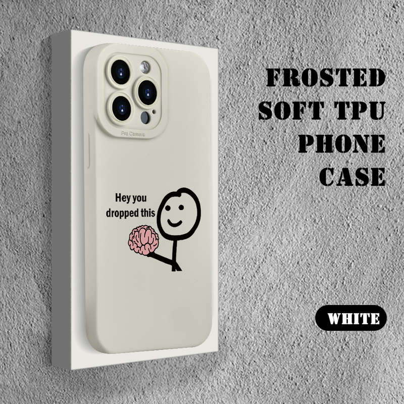 1Pc White For iPhone 13 Black And White Pattern Couple Phone Case