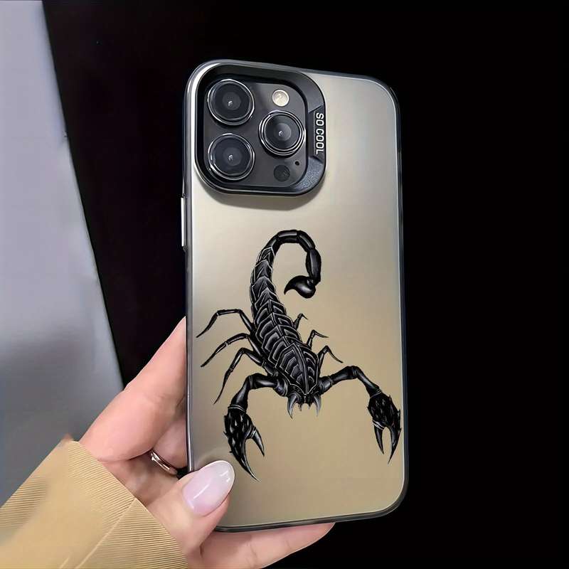 1Pc Black For iPhone 13 Toxic Tail Scorpion Phone Case