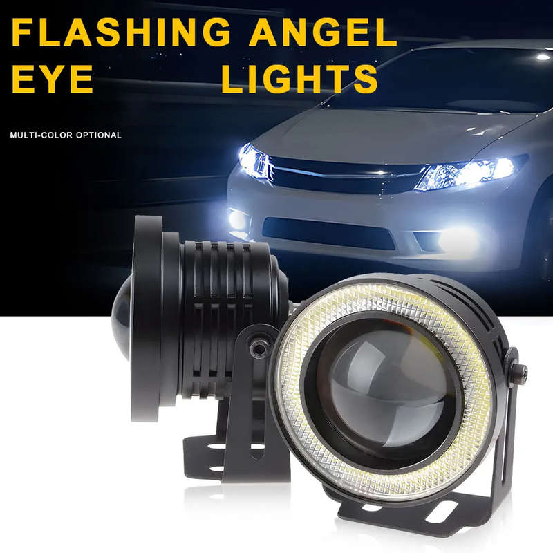 2pcs White Car  Angel Eyes Decorative Lights Personality Beautiful Decorative Lights