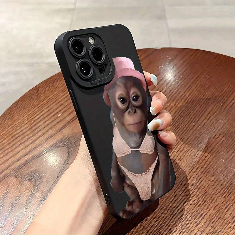 1Pc Mixed Color  For iPhone 7 Plus 8 Plus Chimpanzee Pattern Phone Case