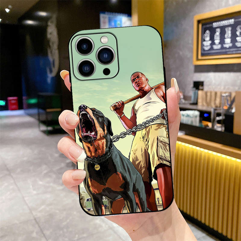 1Pc Black For iPhone 15 Plus Cartoon Cute Phone Case