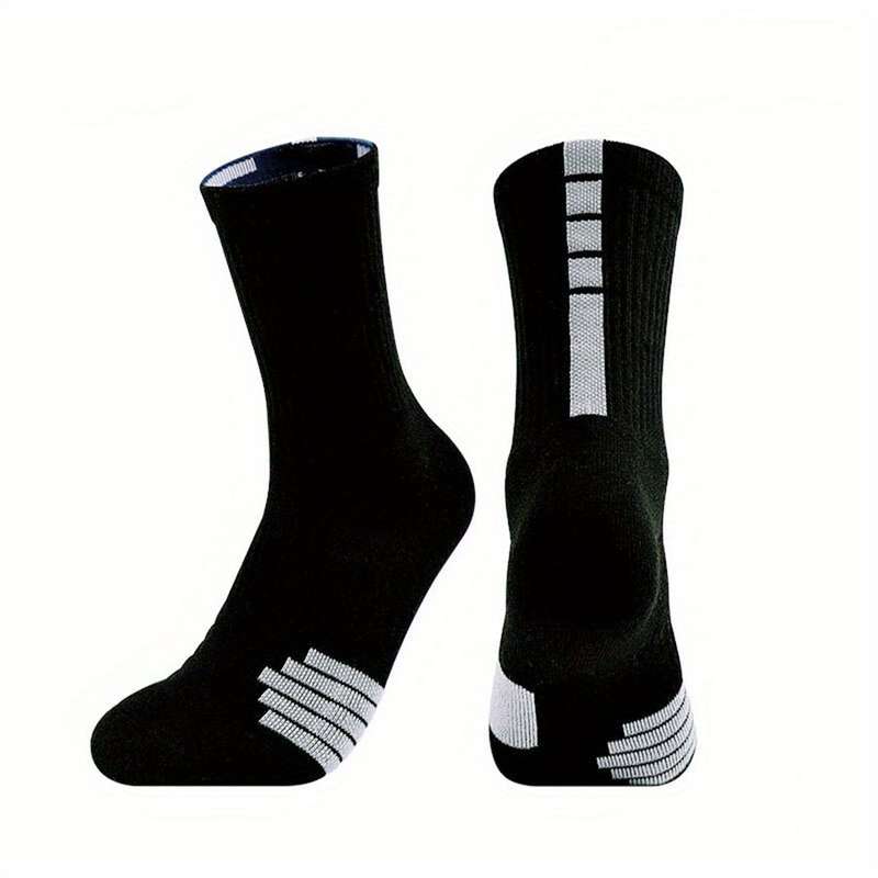 3 Pairs Random Colors One Size High Elastic Socks