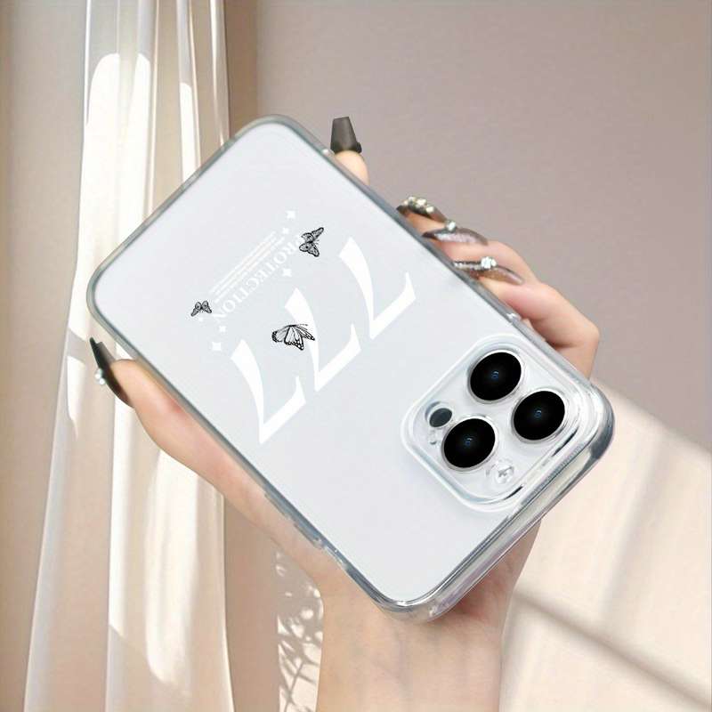 1Pc Transparent For iPhone XS Max Butterfly Pattern Phone Case