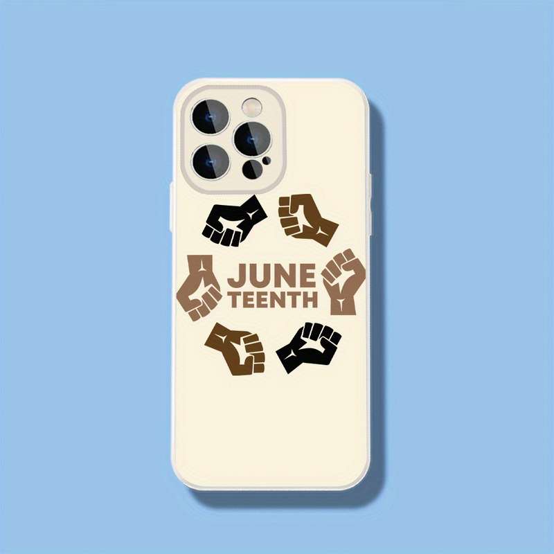 1Pc Black For iPhone 16 Pro Max African Juneteenth Phone Case