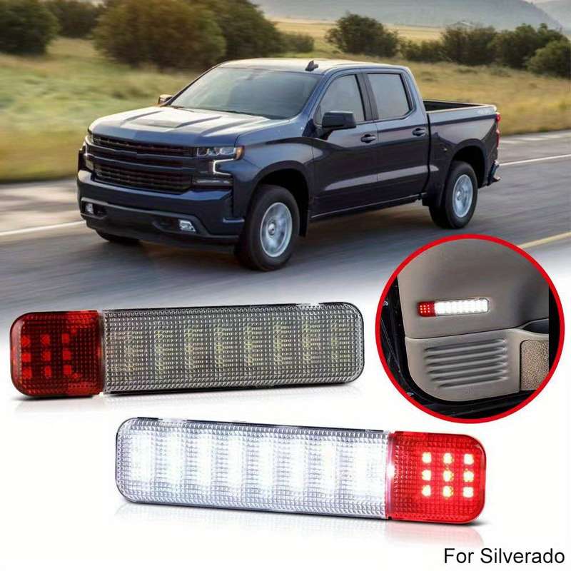 2pcs LED Interior Door Light Door Panel Courtesy Warning Light Lamp Assembly Compatib
