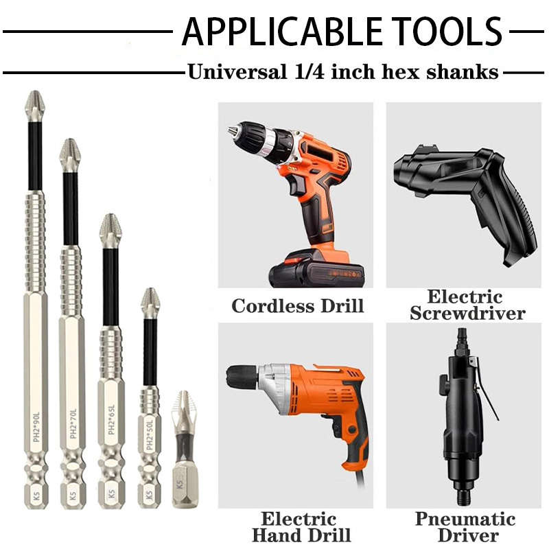 Screwdriver Bit Tool Set Quantity 5 Piece