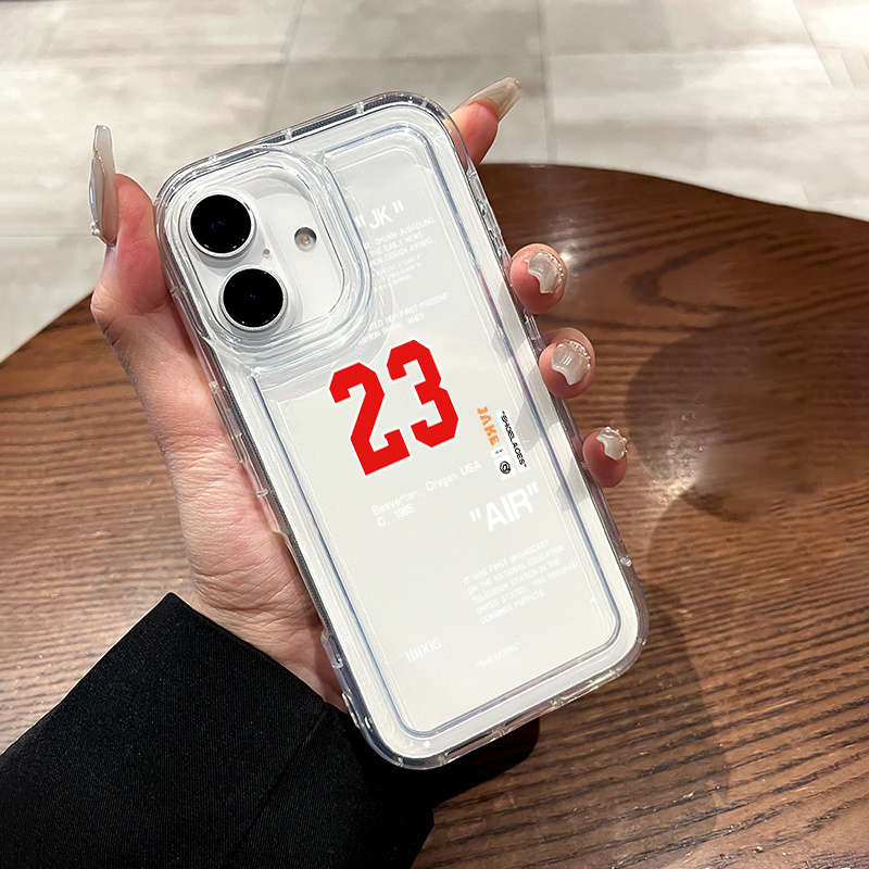 1Pc Transparent For iPhone 7 Plus 8 Plus Number 23 Pattern Phone Case