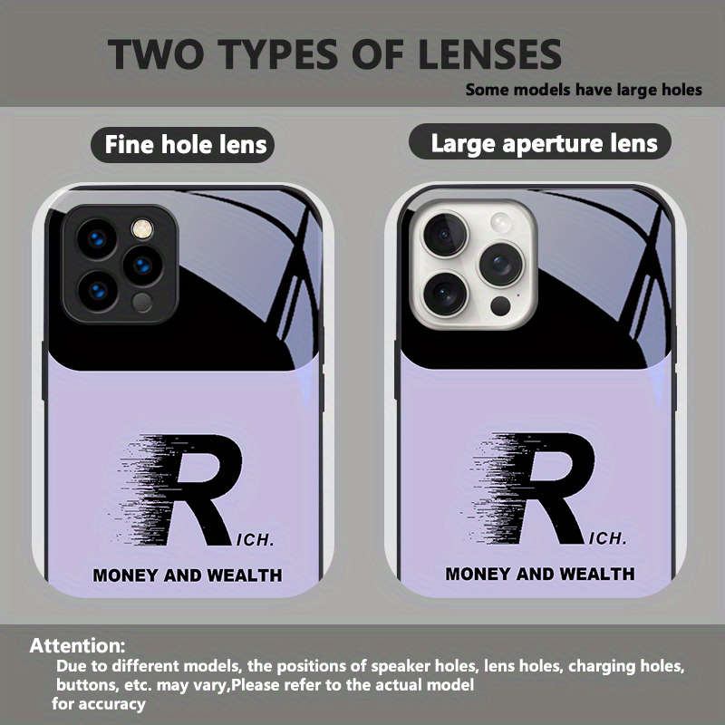 1Pc Mixed Color For iPhone X XS Letter R Pattern Phone Case