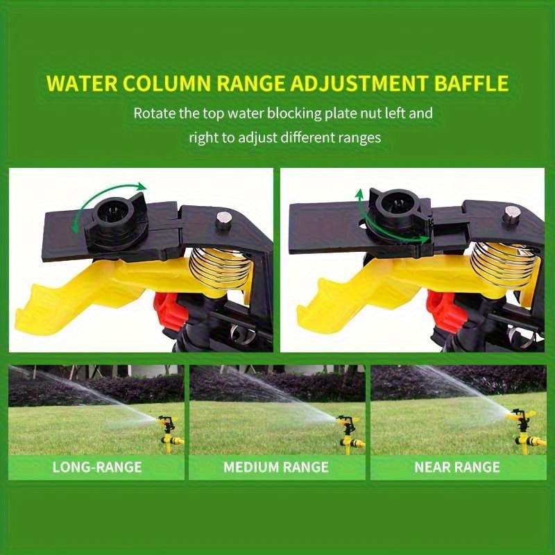 1Pc Adjustable Yard Sprinkler With Swing Arm Atomizing Nozzle