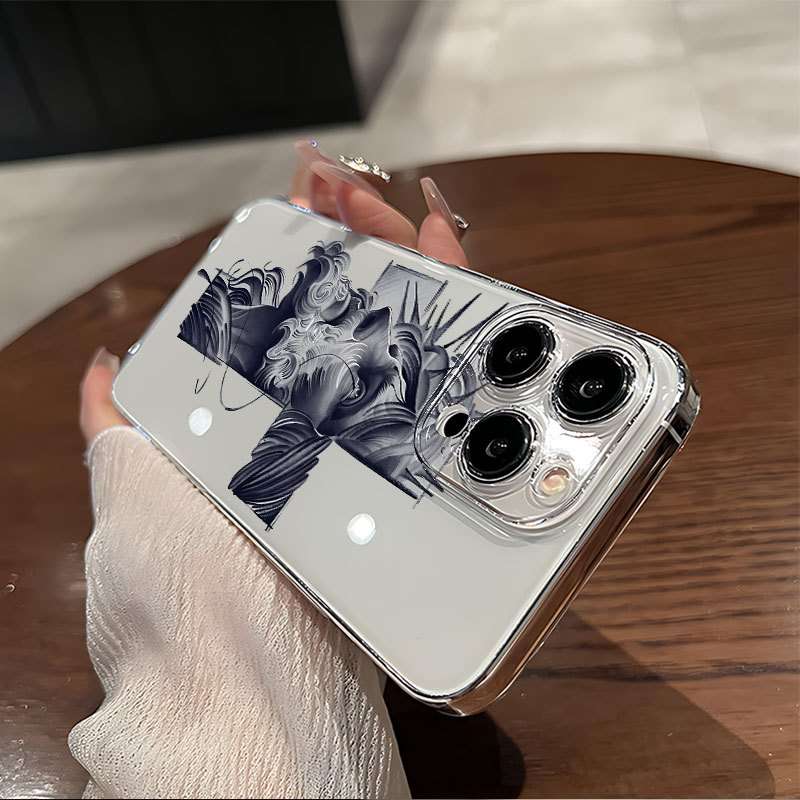 1Pc Transparent For iPhone 7 8 SE2 SE3 Matte Crocodile Print Phone Case