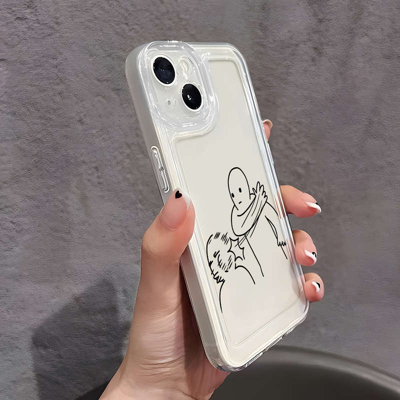 1Pc Transparent For iPhone 15 Plus Phone Case Phone Cover
