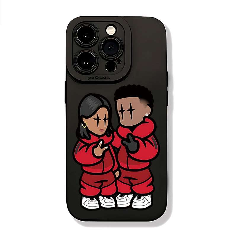 1Pc Mixed Color For iPhone 13 Mini Angel Eyes Cartoon Phone Case