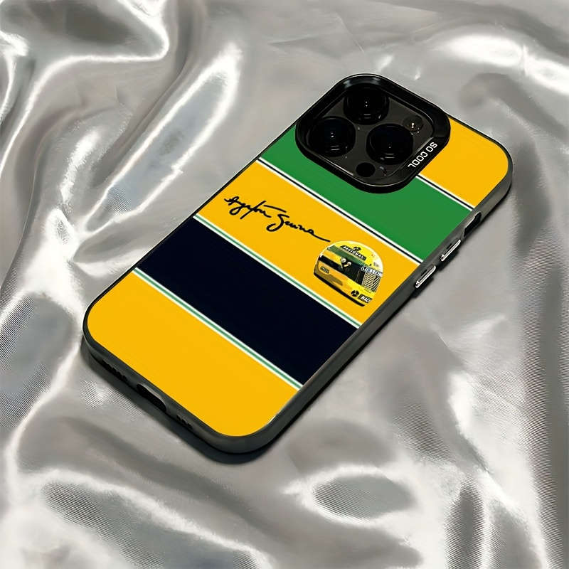 1Pc Black For iPhone 12 Racing Helmet Graffiti Phone Case
