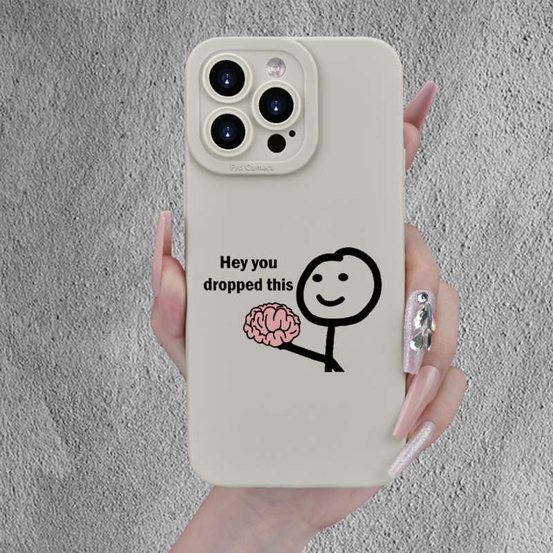 1Pc White For iPhone 13 Black And White Pattern Couple Phone Case