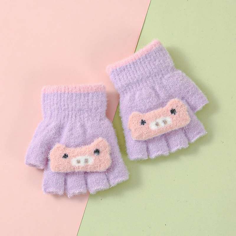 Winter Gloves Color Grey Size 1 To 4Y