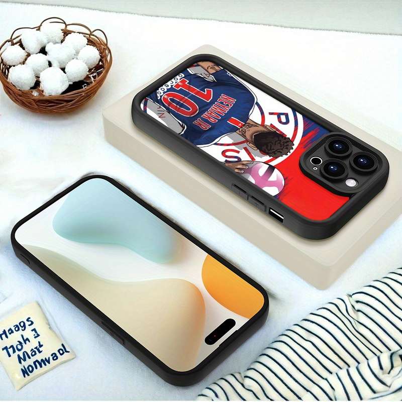 1Pc Black For iPhone 7 Plus 8 Plus Street Soccer Paris Phone Case