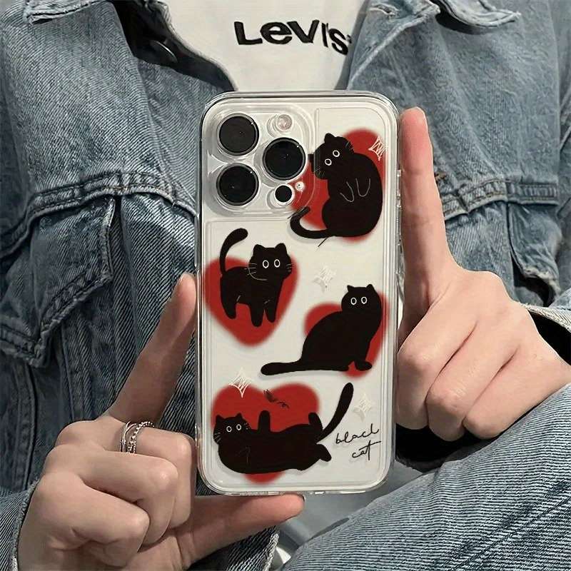 1Pc Transparent For iPhone 16 Plus Phone Case Phone Cover