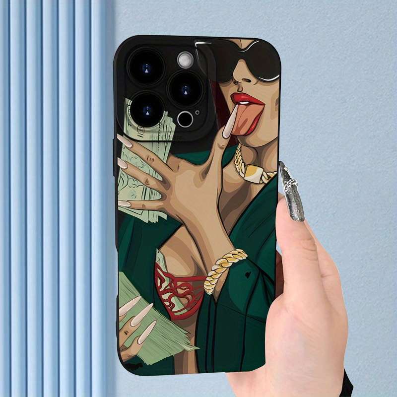 1Pc Black For iPhone 7 Plus 8 Plus Domineering Woman Phone Case