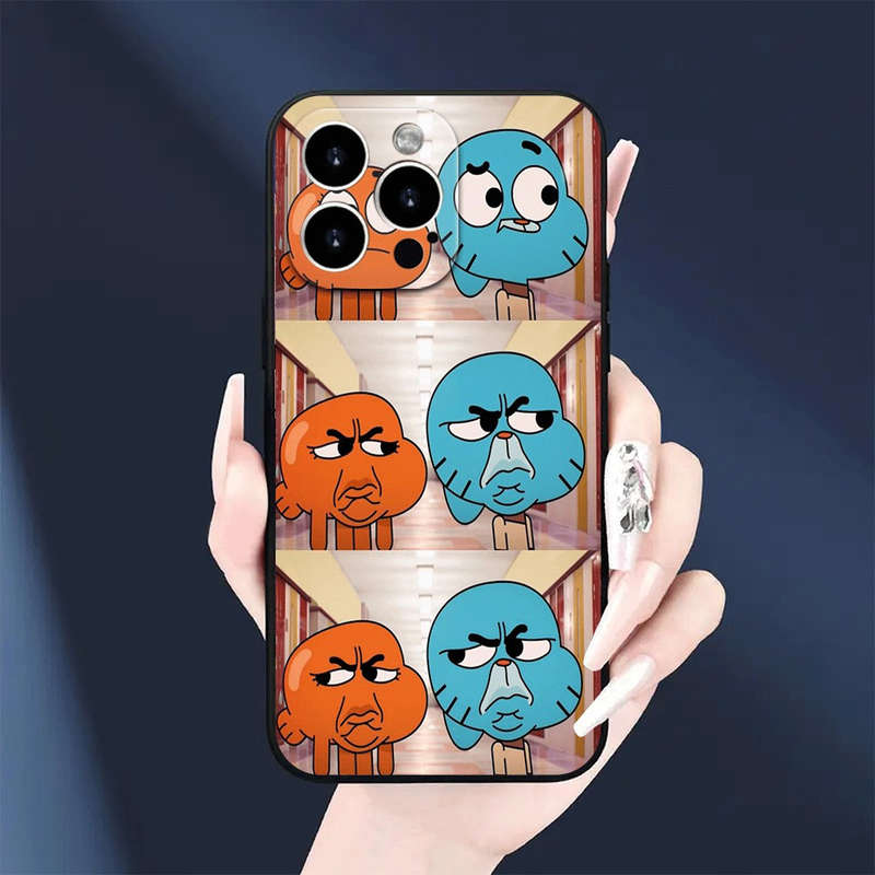 1Pc Black For iPhone 13 Amazing World Of Gumball Phone Case