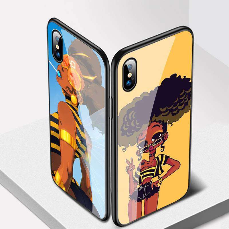 1Pc Mixed Color For iPhone 14 Plus African Girls Phone Case