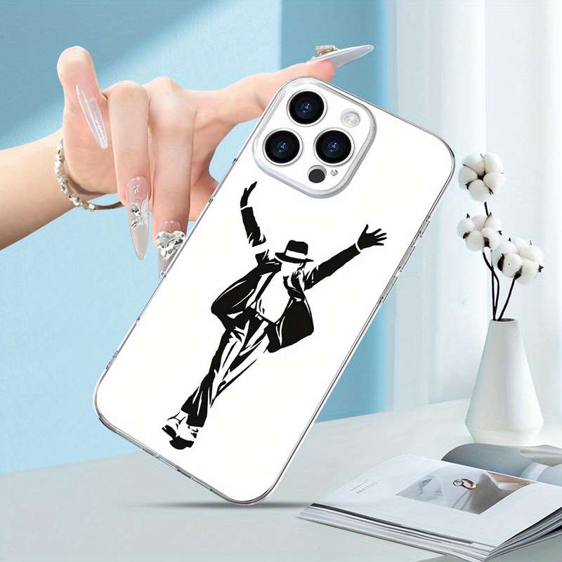 1Pc Transparent For iPhone XS King Of Dance Jackson Phone Case