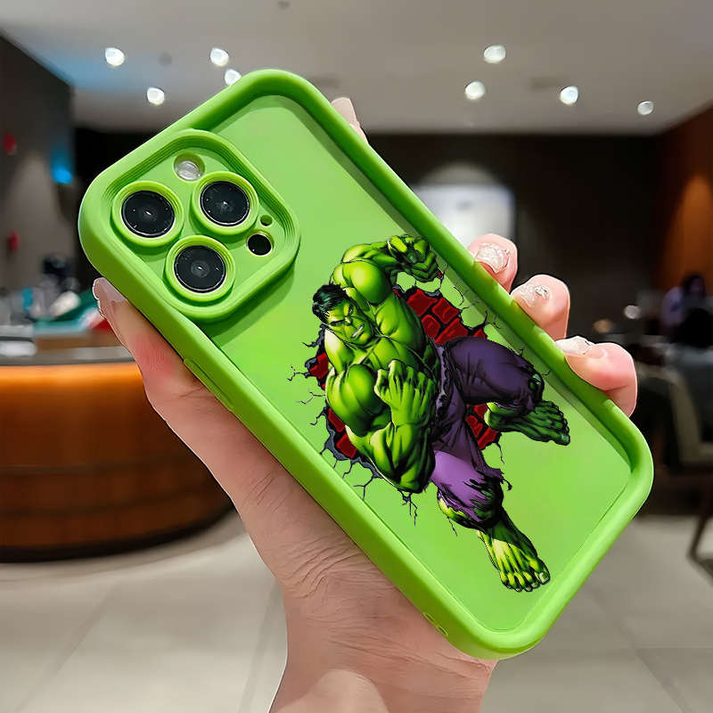1Pc Green For iPhone XR Superhero Hulk Green Phone Case