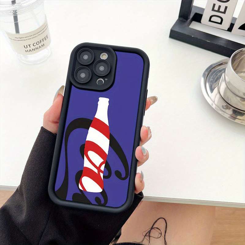 1Pc Black For iPhone 11 Pro Max Cola Soda Drink Designs Phone Case