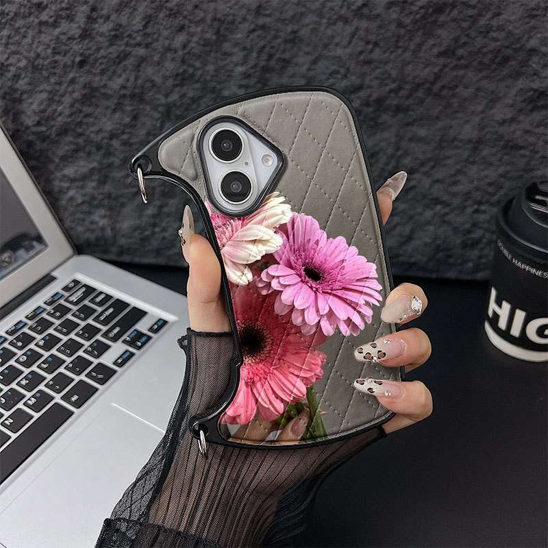 1Pc Mixed Color For iPhone 14 Pro Max African Daisy Pattern Phone Case