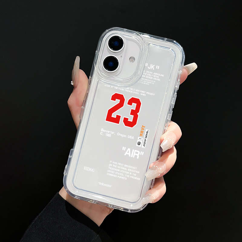 1Pc Transparent For iPhone 7 Plus 8 Plus Number 23 Pattern Phone Case