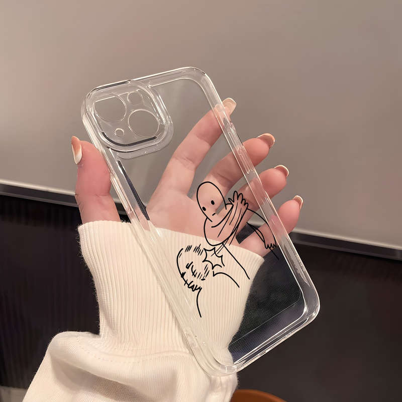 1Pc Transparent For iPhone 15 Plus Phone Case Phone Cover