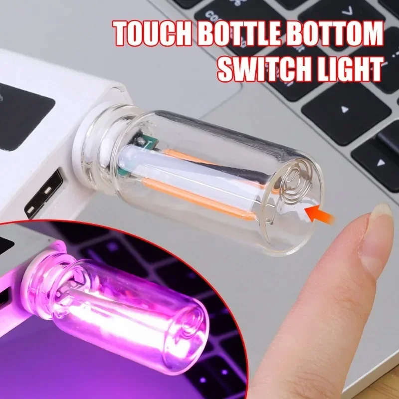 1pcs Pink Versatile Touch LED Light USB Powered Multicolor Ambient Car & Bedroom N