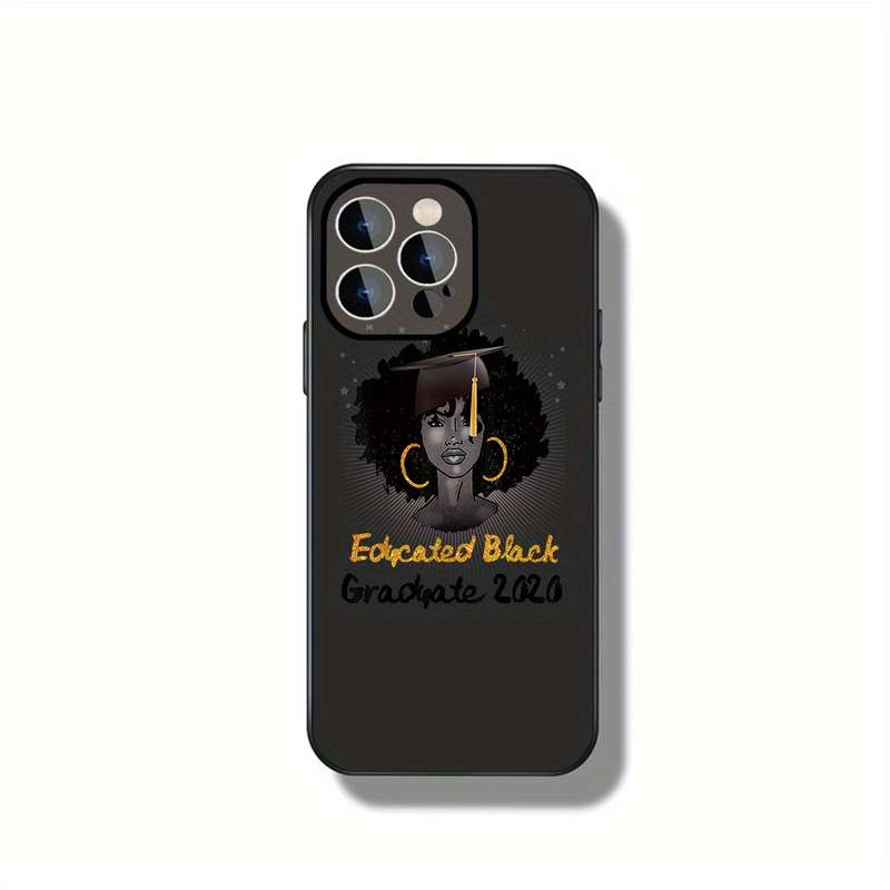 1Pc Black For iPhone 15 Plus Celebrating Educated Phone Case