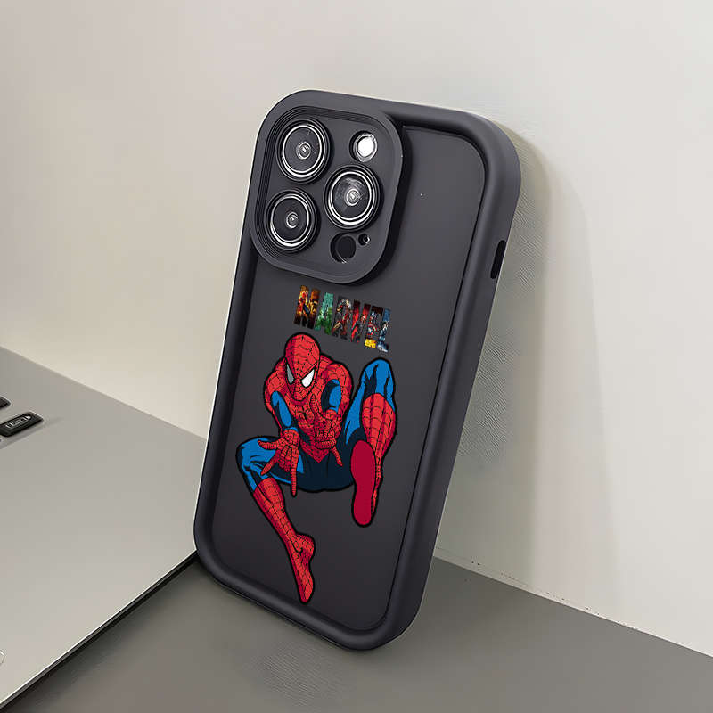 1Pc Black For iPhone XS Cartoon Design Phone Case