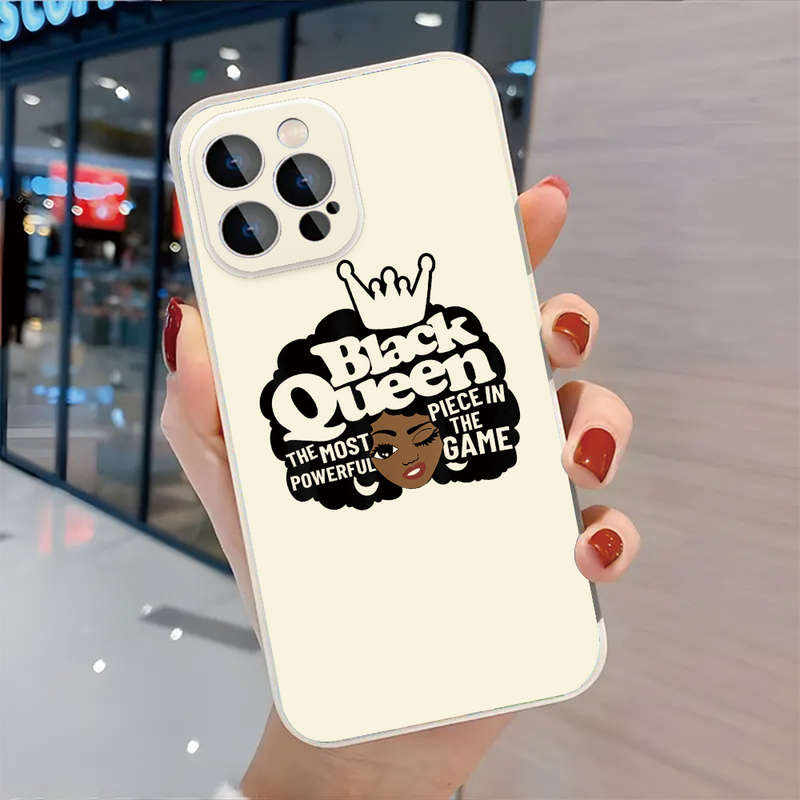 1Pc Black For iPhone 15 Pro Max Black Queen Phone Case