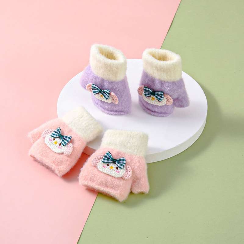 Winter Gloves Color Pink Size 6 To 24 Months