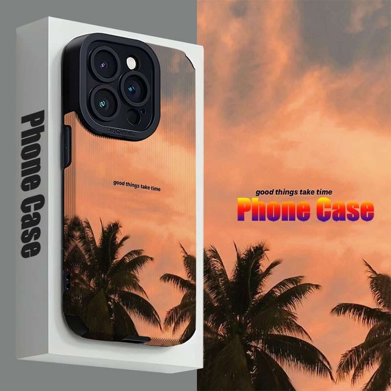 1Pc Mixed Color  For iPhone 13 Pro Max Beautiful Sunset Pattern Phone Case