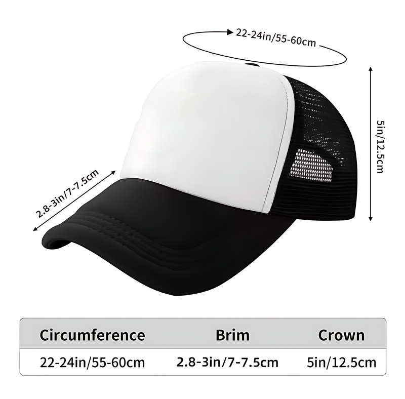 1pc Kiss Me Where I Pee" Adjustable Breathable Baseball Cap Black with White Front Panel Polyes